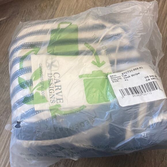 New Carve Stinson striped bikini razorback swimsuit top XL - Picture 5 of 7